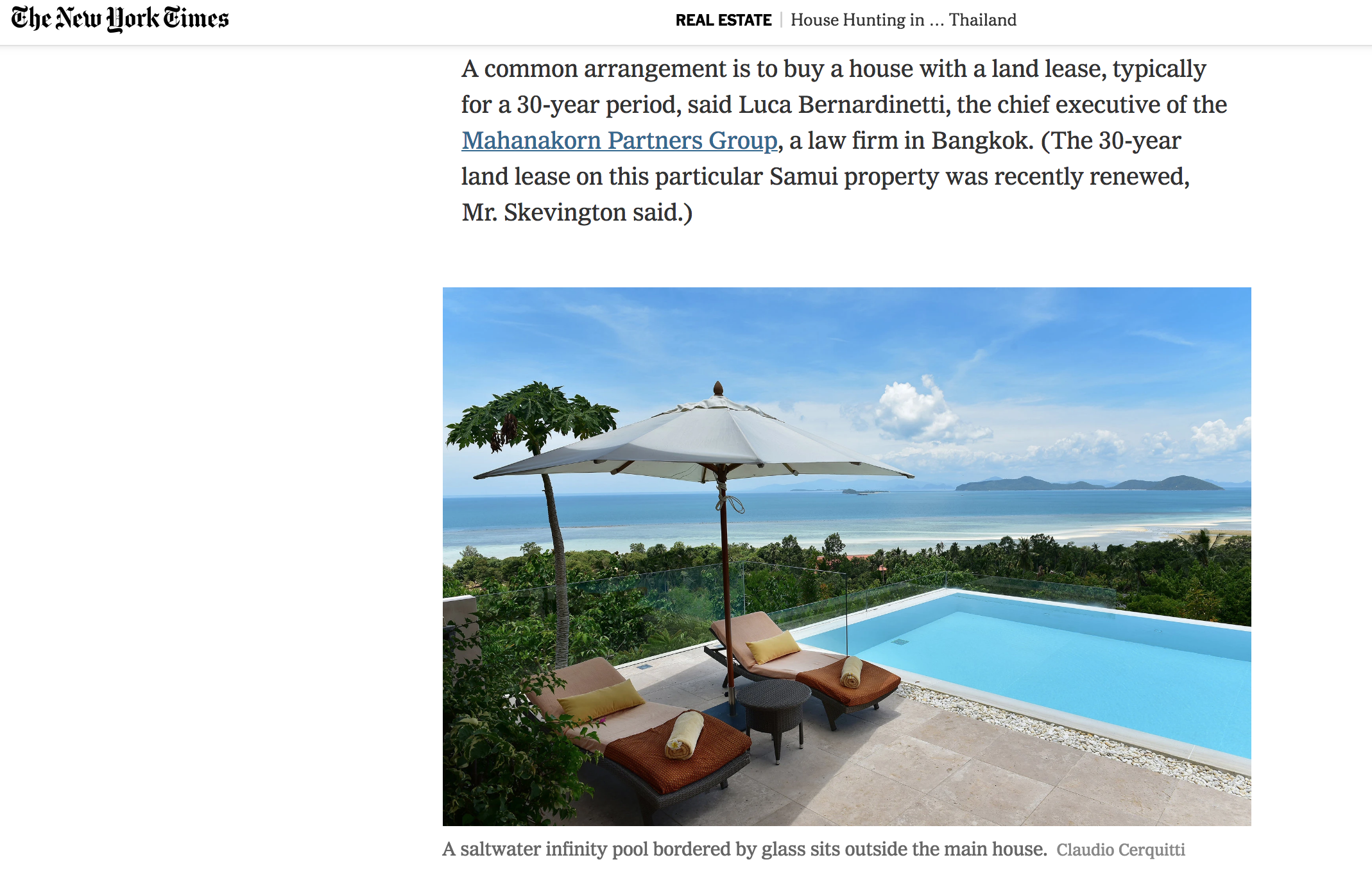 Die New York Times Holt Rechtsberatung Von Mpg Fur Den Thailandischen Immobilienmarkt Ein Mpg